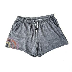 C&C California Rainbow Lounge Shorts Gray XL Drawstring Soft Comfy
